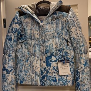Salomon Down Ski Jacket, 90s Print, Women's M